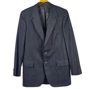 Vintage Oxxford Neiman Marcus Wool Pinstripe Blazer 41T Brown Office Gentleman